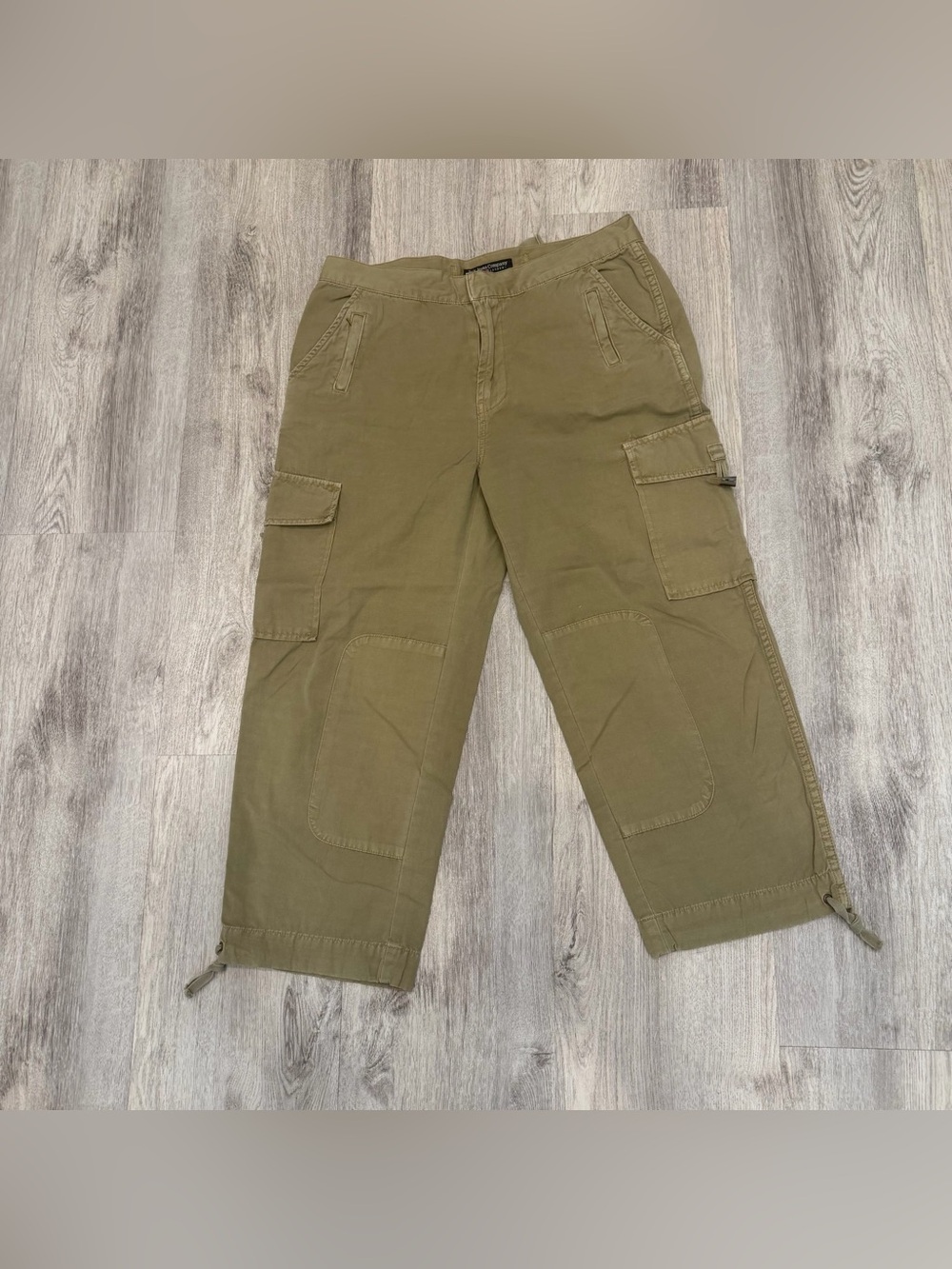 Polo Jeans Co Ralph Lauren Olive Cotton Cargo Crop Pants Size 10
